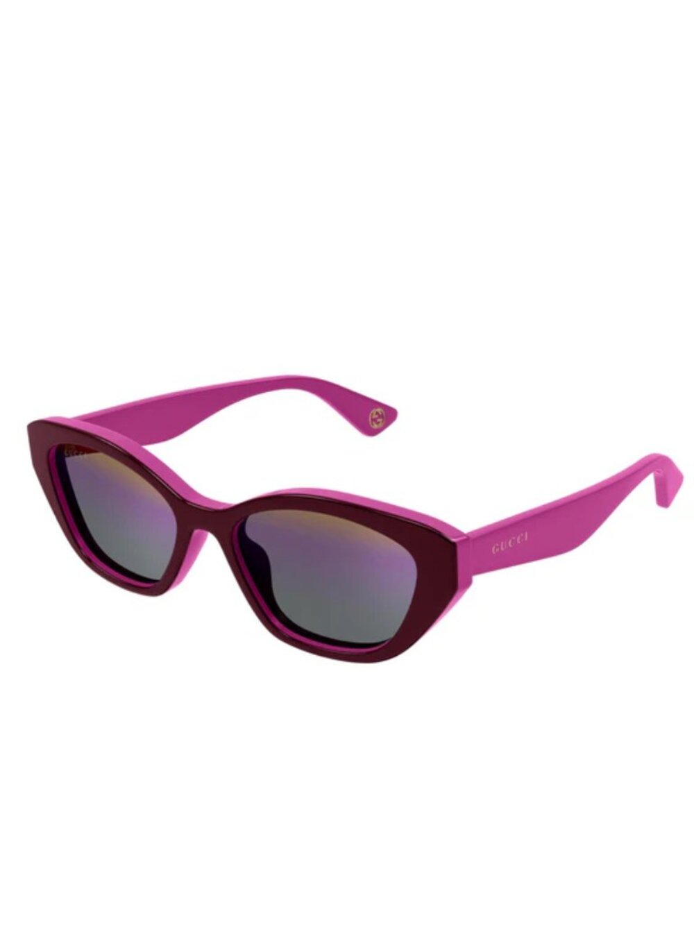 NEW GUCCI SUNGLASSES BURGUNDY PINK WOMEN EYEWEAR GUCCI GG1638S 003